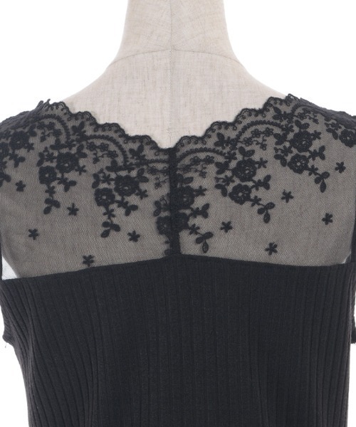 axes femme（アクシーズファム）の「吸水速乾レース切替タンク（タンクトップ・レディース・サックスブルー/ブラック/ホワイト/イエロー・FREE）」の18枚目の写真