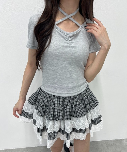 PHILLY(フィリー)の「シンプルチョーカーT(Tシャツ/カットソー・レディース・ブラック/グレー/ピンク・FREE)」の21枚目の写真