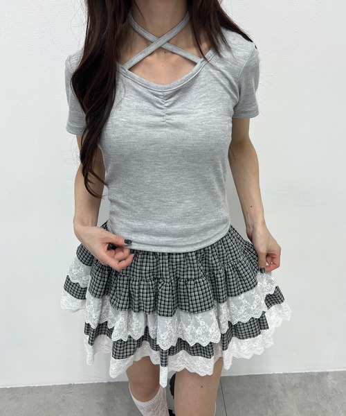 PHILLY(フィリー)の「シンプルチョーカーT(Tシャツ/カットソー・レディース・ブラック/グレー/ピンク・FREE)」の22枚目の写真