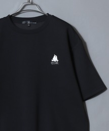 Cat & Ghost Embroidered Short-Sleeve T-Shirt / ねこ＆おばけ刺繍ワンポイント 接触冷感 速乾 半袖Tシャツ メンズ レディース 猫 ネコ