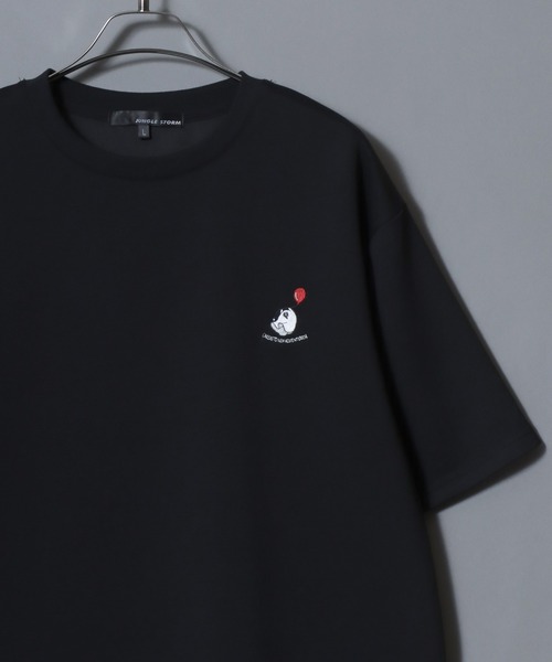 ANPAS(アンパス)の「Cat & Ghost Embroidered Short-Sleeve T-Shirt / ねこ&おばけ刺繍ワンポイント 接触冷感 速乾 半袖Tシャツ メンズ レディース 猫 ネコ(Tシャツ/カットソー・メンズ・ブラック系1/ブラック系3/ホワイト系4/ホワイト系1/ホワイト系2/ブラック系2/ホワイト系3/ブラック系4・M/L)」の8枚目の写真