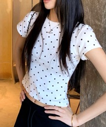Short sleeve dots tee