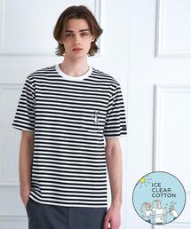 DRESSTERIOR | 【接触冷感/抗菌防臭/消臭】ICE CLEAR COTTON ボーダーTシャツ(Tシャツ/カットソー)
