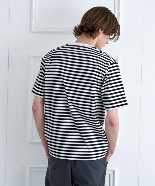 DRESSTERIOR(ドレステリア)の「◆【接触冷感/抗菌防臭/消臭】ICE CLEAR COTTON ボーダーTシャツ(Tシャツ/カットソー・メンズ・ブラック系2・91/90/94/92)」の8枚目の写真
