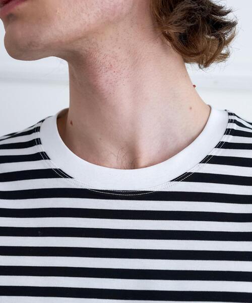 DRESSTERIOR(ドレステリア)の「◆【接触冷感/抗菌防臭/消臭】ICE CLEAR COTTON ボーダーTシャツ(Tシャツ/カットソー・メンズ・ブラック系2・91/90/94/92)」の9枚目の写真
