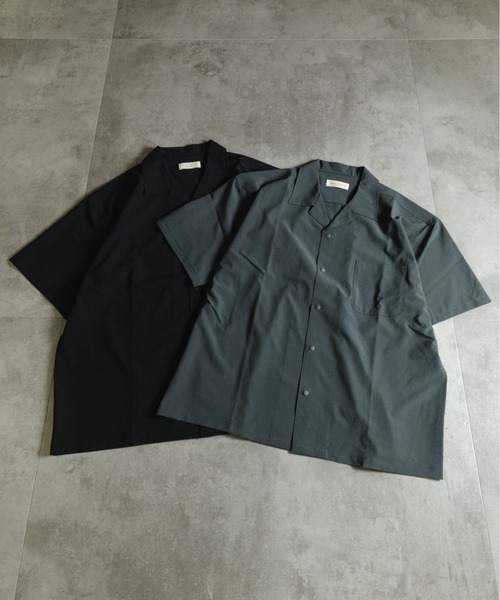 many men many mind(メニーメンメニーマインド)の「MANYMENMANYMINDS / AIRLEAKFABRIC/半袖オープンカラーシャツ(シャツ/ブラウス・メンズ・チャコール/ブラック・LARGE/X-LARGE/MEDIUM)」の8枚目の写真