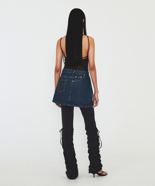 DIAGONAL（ダイアゴナル）の「BACK STRAP SLEEVELESS KNIT (dark grey)（Tシャツ/カットソー・レディース・ダークグレー・FREE）」の6枚目の写真