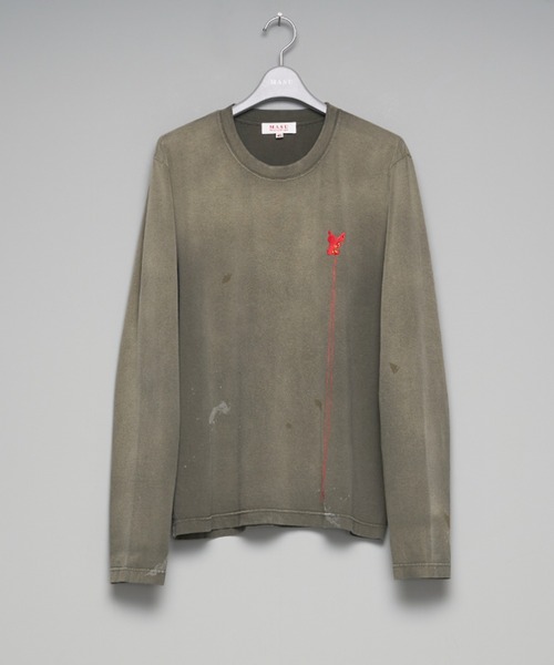 M A S U】WASTED RED ANGEL LONG SLEEVE T-SHIRT（Tシャツ/カットソー