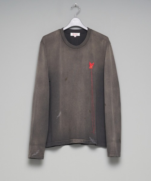 M A S U】WASTED RED ANGEL LONG SLEEVE T-SHIRT（Tシャツ/カットソー