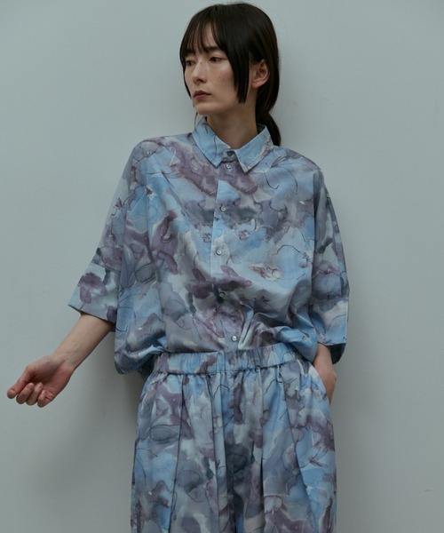 flaeu(フラユ)の「Blur Flower Trousers(その他パンツ・レディース・ブルー/ピンク・FREE)」の10枚目の写真