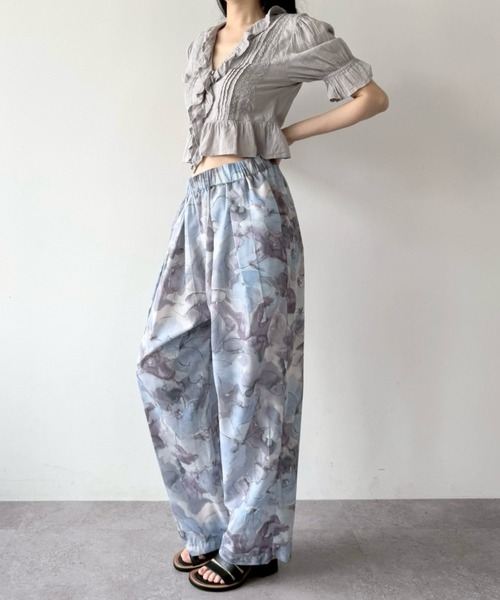 flaeu(フラユ)の「Blur Flower Trousers(その他パンツ・レディース・ブルー/ピンク・FREE)」の15枚目の写真