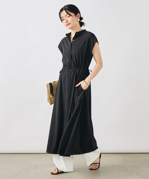 NOLLEY’S（ノーリーズ）の「【WEB限定】ウォッシャブルジョーゼットワンピース（ワンピース・レディース・チャコールグレー/ブラック・38）」の18枚目の写真