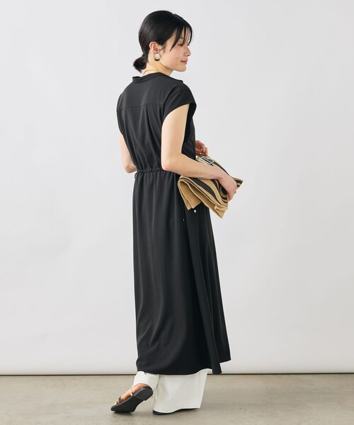 NOLLEY’S（ノーリーズ）の「【WEB限定】ウォッシャブルジョーゼットワンピース（ワンピース・レディース・チャコールグレー/ブラック・38）」の21枚目の写真