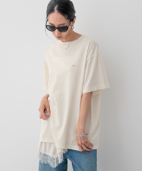 HEREIAM（ヘレイアム）の「【HEREIAM】ユニセックス/ピグメントクラッシュＴ（Tシャツ/カットソー・レディース・ブラック系/ライム/アイボリー・FREE）」の10枚目の写真