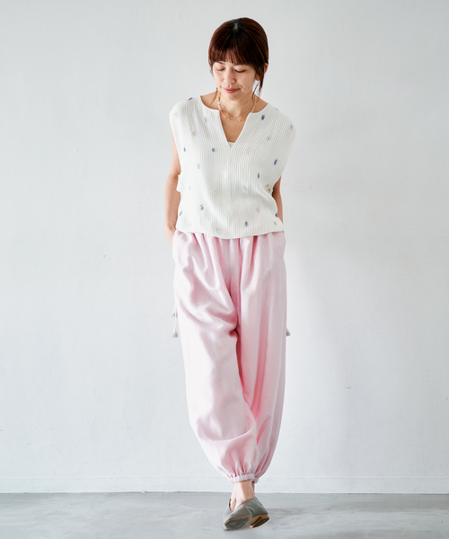 セール】venit/ヴェニット PIN TUCK EMBROIDERY ニット VEG5623A