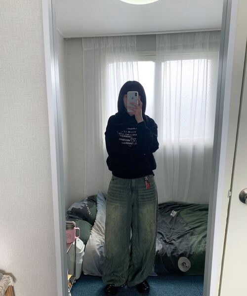 DECET（デケト）の「[リネンライク] リネンライクバルーンワイドジーンズ DCPT060ラストグリーン（デニムパンツ・メンズ・その他・34/32/30/28/26）」の10枚目の写真