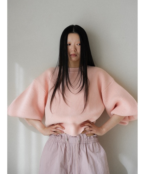 Katrin TOKYO（カトリーントーキョー）の「architect sleeve knit（ニット/セーター・レディース・ピンク/ブルー/アイボリー・FREE/XS）」の6枚目の写真