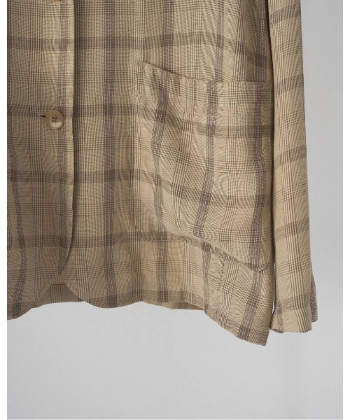 anuke(アンヌーク)の「anuke Check Over Jacket(テーラードジャケット・レディース・ベージュ・38/36)」の2枚目の写真