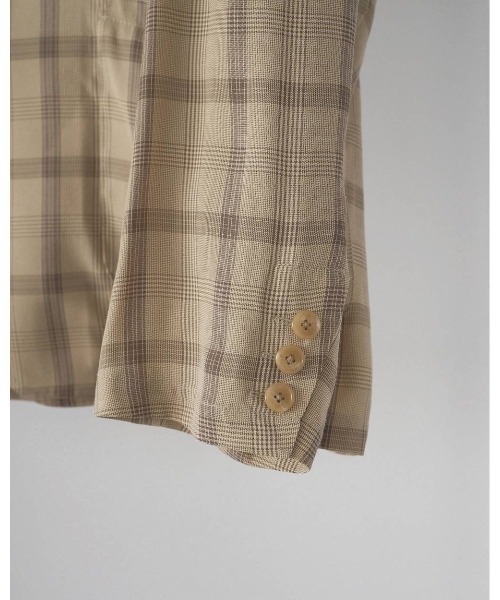 anuke(アンヌーク)の「anuke Check Over Jacket(テーラードジャケット・レディース・ベージュ・38/36)」の3枚目の写真