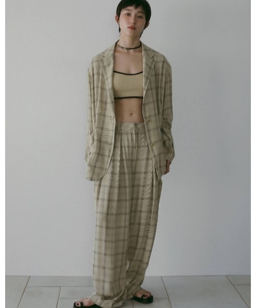 anuke(アンヌーク)の「anuke Check Over Jacket(テーラードジャケット・レディース・ベージュ・38/36)」の7枚目の写真