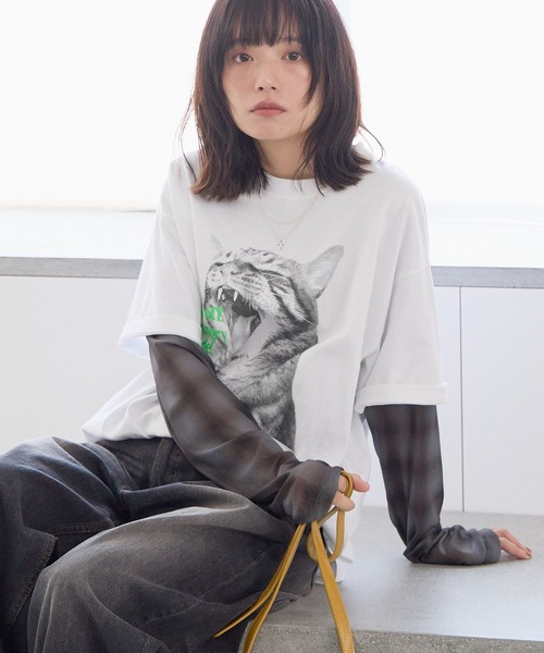 PBLIM(ページボーイリム)の「《UNISEX》アソートシアートップス(Tシャツ/カットソー・レディース・ブルー/ブラック・FREE)」の1枚目の写真