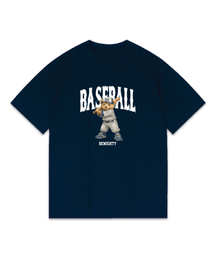 BEMIGHTY（ビーマイティー）の「BMベア野球チームオーバーサイズ半袖Tシャツ[ネイビー]（Tシャツ/カットソー）」