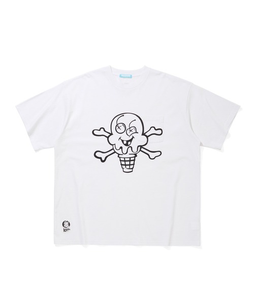 ICECREAM(アイスクリーム)の「OVERDYED POCKET T-SHIRT CONE AND BONE(Tシャツ/カットソー・メンズ・ブルー/ホワイト・LARGE/X-LARGE/MEDIUM)」の2枚目の写真