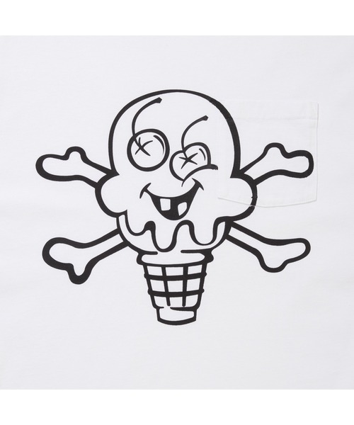 ICECREAM(アイスクリーム)の「OVERDYED POCKET T-SHIRT CONE AND BONE(Tシャツ/カットソー・メンズ・ブルー/ホワイト・LARGE/X-LARGE/MEDIUM)」の7枚目の写真