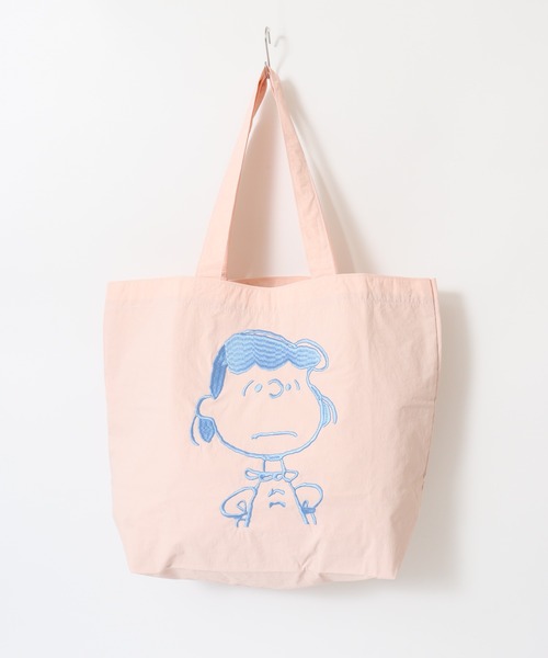 SNOOPY(スヌーピー)の「SNOOPY スヌーピー トートバッグ 肩掛け 刺繍(トートバッグ・レディース・イエロー/ブラック/ダークグレー/オフホワイト/グリーン/ピンク/ブルー・FREE)」の18枚目の写真
