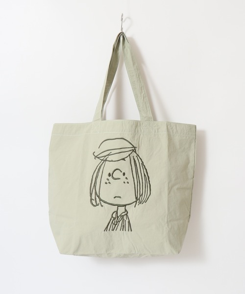 SNOOPY(スヌーピー)の「SNOOPY スヌーピー トートバッグ 肩掛け 刺繍(トートバッグ・レディース・イエロー/ブラック/ダークグレー/オフホワイト/グリーン/ピンク/ブルー・FREE)」の20枚目の写真