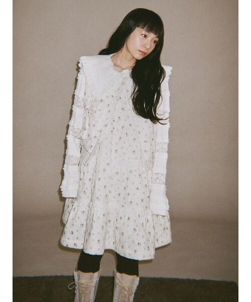 merry jenny(メリージェニー)の「お花キルティングベスト(ベスト・レディース・ブルー/ピンク・FREE)」の5枚目の写真