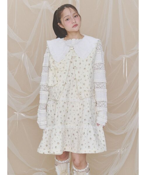 merry jenny(メリージェニー)の「お花キルティングベスト(ベスト・レディース・ブルー/ピンク・FREE)」の7枚目の写真