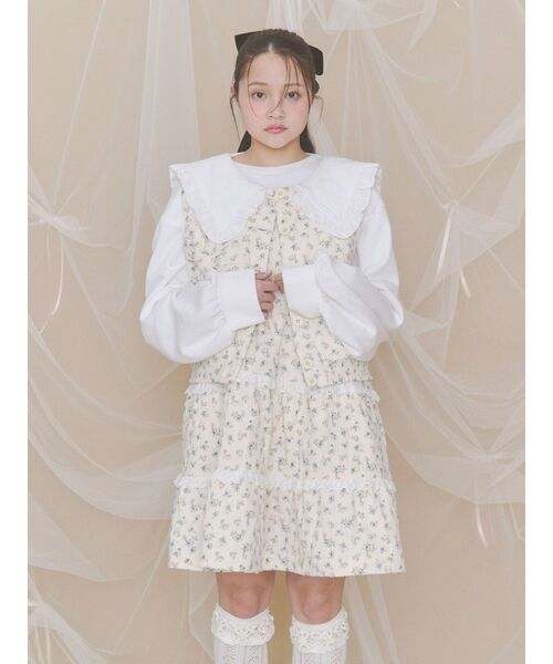 merry jenny(メリージェニー)の「お花キルティングベスト(ベスト・レディース・ブルー/ピンク・FREE)」の12枚目の写真