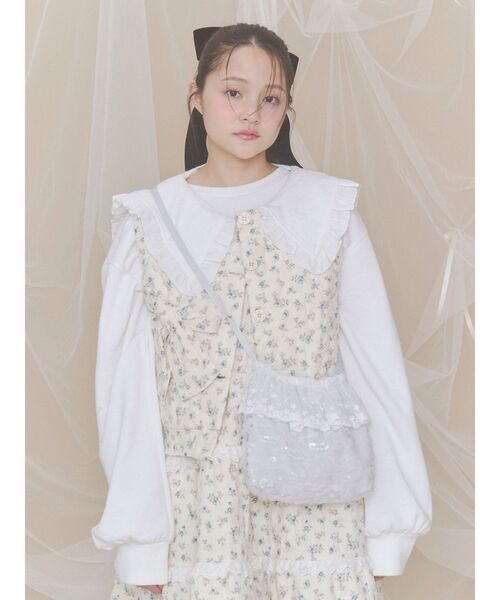 merry jenny(メリージェニー)の「お花キルティングベスト(ベスト・レディース・ブルー/ピンク・FREE)」の13枚目の写真