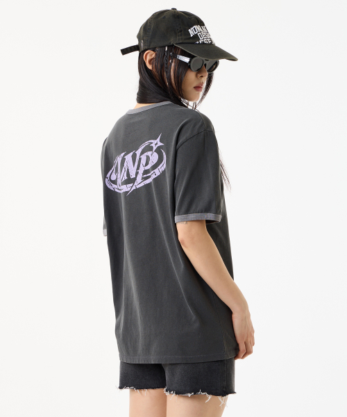 UNKNOWN PLANET（アンノウンプラネット）の「[UNP] ピグメントダイングラフィックリンガーTシャツチャコール（Tシャツ/カットソー・レディース・その他・SMALL/MEDIUM）」の5枚目の写真