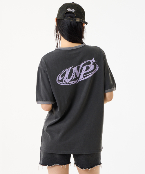 UNKNOWN PLANET（アンノウンプラネット）の「[UNP] ピグメントダイングラフィックリンガーTシャツチャコール（Tシャツ/カットソー・レディース・その他・SMALL/MEDIUM）」の11枚目の写真