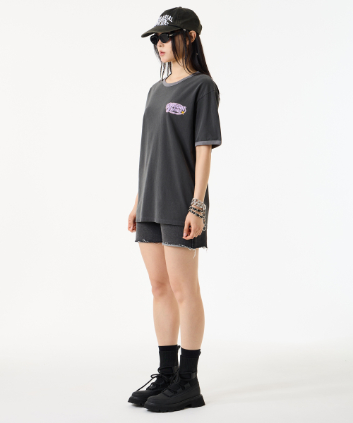 UNKNOWN PLANET（アンノウンプラネット）の「[UNP] ピグメントダイングラフィックリンガーTシャツチャコール（Tシャツ/カットソー・レディース・その他・SMALL/MEDIUM）」の13枚目の写真