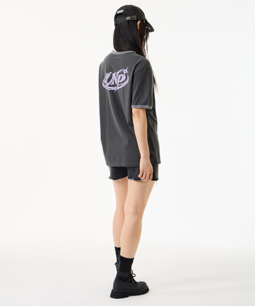 UNKNOWN PLANET（アンノウンプラネット）の「[UNP] ピグメントダイングラフィックリンガーTシャツチャコール（Tシャツ/カットソー・レディース・その他・SMALL/MEDIUM）」の15枚目の写真