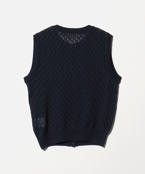 6(ロク)の「【別注】<Ernie Palo for 6>OPEN WORK KNIT VEST/ニットベスト(ベスト・レディース・ネイビー/ライトピンク・38)」の5枚目の写真