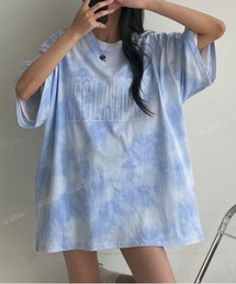 Lips（リップス）の「ヴィンテージ感漂うタイダイデザインでこなれ感UP！韓国ストリート風ビッグTシャツ（Tシャツ/カットソー）」