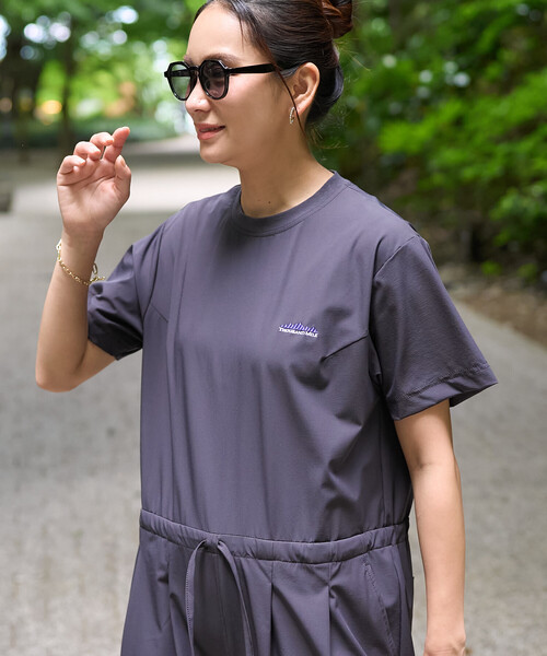 FREAK'S STORE(フリークスストア)の「THOUSAND MILE/サウザンドマイル SHORT SLEEVE ALL IN ONE /半袖 オールインワン(つなぎ/オールインワン・レディース・チャコールグレー/ネイビー・フリ-)」の8枚目の写真