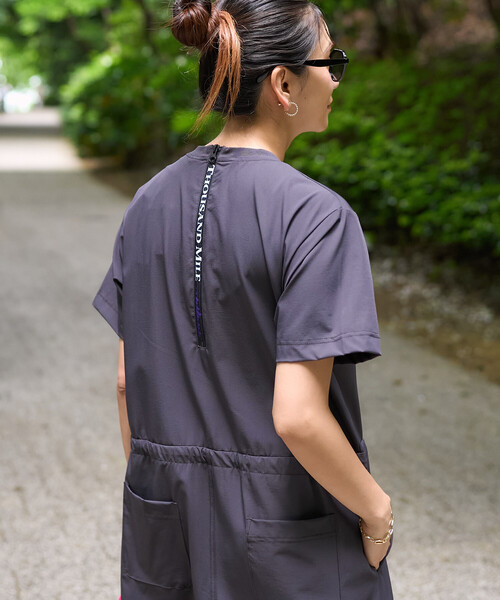 FREAK'S STORE(フリークスストア)の「THOUSAND MILE/サウザンドマイル SHORT SLEEVE ALL IN ONE /半袖 オールインワン(つなぎ/オールインワン・レディース・チャコールグレー/ネイビー・フリ-)」の10枚目の写真
