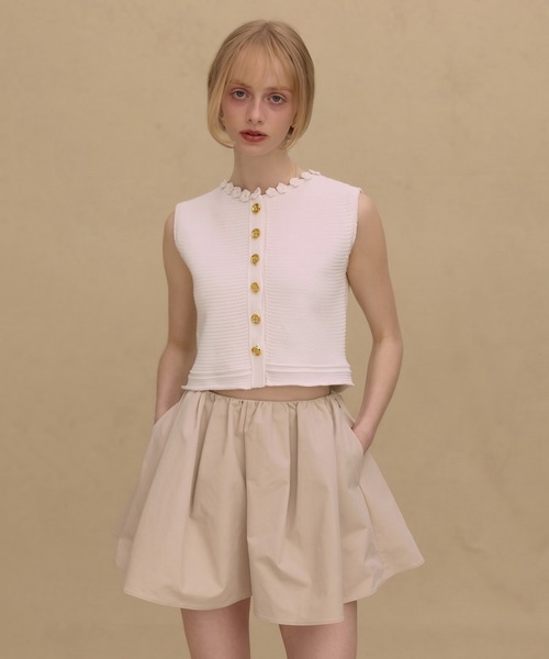 EIMY ISTOIRE（エイミーイストワール）の「POM SHORT PANTS（その他パンツ・レディース・ブラック/アイボリー/ベージュ・38/36）」の3枚目の写真