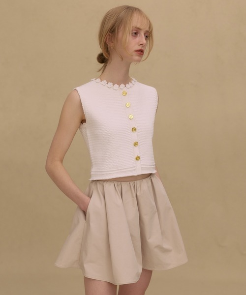 EIMY ISTOIRE（エイミーイストワール）の「POM SHORT PANTS（その他パンツ・レディース・ブラック/アイボリー/ベージュ・38/36）」の4枚目の写真