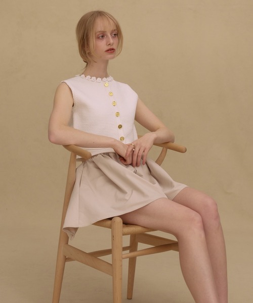 EIMY ISTOIRE（エイミーイストワール）の「POM SHORT PANTS（その他パンツ・レディース・ブラック/アイボリー/ベージュ・38/36）」の5枚目の写真