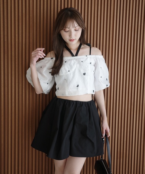 EIMY ISTOIRE(エイミーイストワール)の「POM SHORT PANTS(その他パンツ・レディース・ブラック/アイボリー/ベージュ・38/36)」の17枚目の写真