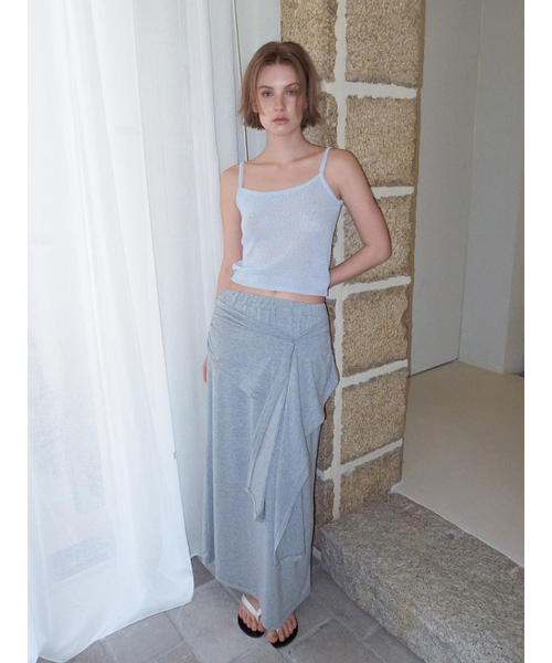 ETMON(エトモン)の「2-Way Tie Long Skirt, Melange Grey(スカート・レディース・その他・F)」の4枚目の写真