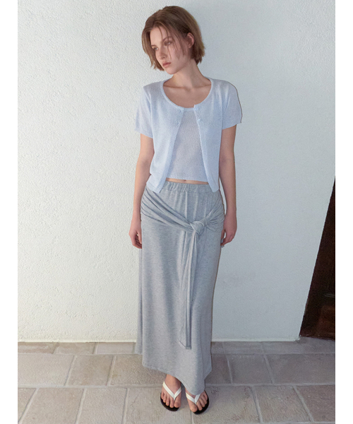 ETMON(エトモン)の「2-Way Tie Long Skirt, Melange Grey(スカート・レディース・その他・F)」の5枚目の写真