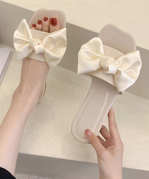 Miniministore(ミニミニストア)の「サンダル レディース リボン 蝶結び 夏(サンダル・レディース・ワインレッド/ブラック/アイボリー・22.5cm/23.0cm/23.5cm/24.0cm/24.5cm/25.0cm)」の7枚目の写真