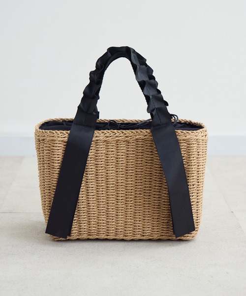Paradise Picnic(パラダイスピクニック)の「フリルハンドルかごBAG(ハンドバッグ・レディース・モカ・FREE)」の6枚目の写真